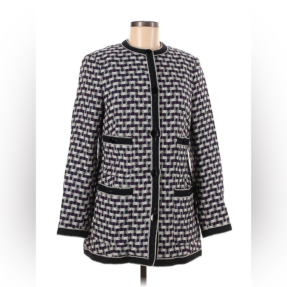 LK Bennett Mid Length Multi Color Tweed Sloane‎ Blazer Jacket Women’s size 6